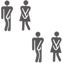 2Paren Zwart Badkamerbord Set Voor Toiletruimte Duidelijke Aanwijzing