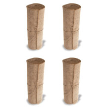 4X Centrino di Tela da Imballaggio Roll-30CMx275cm. Coperta con Bordo Design I Rotoli Nel Tessuto Juta Sono Adatti per Matrimoni, Runner, Decorazioni