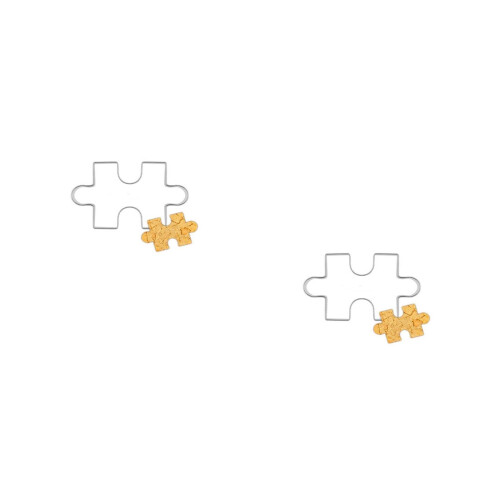 2Pcs Silver Puzzle Cookie Cutter Stainless Steel Biscuit Mold 2