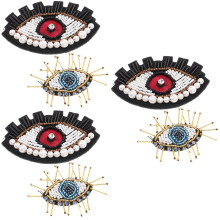 6St Assortiment Gevilte Oogpatches Voor Kleding DIY Naaien Accessoires