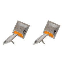 4St Duurzame Aluminium Reflecterende Road Markers Lichtgrijs