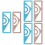 6Pcs Metal Protractor and Ruler Assorted for Office and School Use 7