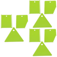 9St Lichtgroene Plastic Cake Scraper Set Voor Eenvoudig Gladde Cakes
