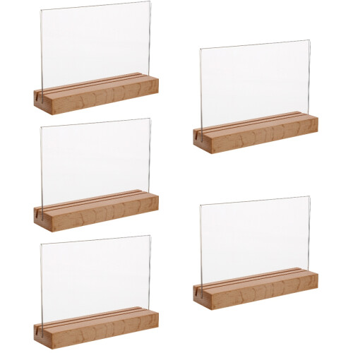 5Pièces Porte-Menu Transparent Pour Affichage Commercial