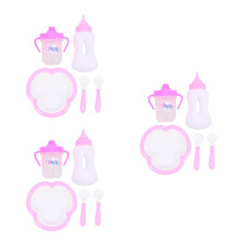3Sets Baby Poppenflesjes Kunststof Assorti Voor En Decoratie