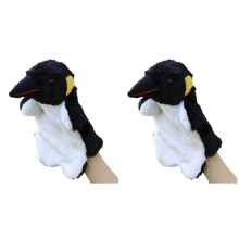 2St Zwarte Pinguïn Handpoppen Voor Kinderdagverblijf En Thuis