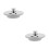 2Pièces Bouchon Plomberie Multi-Usage Acier Argenté 9