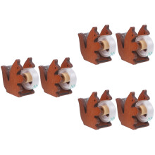6St Squirrel Tapehouder Van Hout En Aluminium, Voor Kantoor