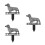 3Pièces Statuettes Noir Pour Pelouse Extérieur 8