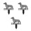 3Pièces Statuettes Noir Pour Pelouse Extérieur 9