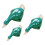 6Pcs Blue Ceramic Drinking Water Duck Statues Home Desk Figurines 3
