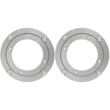 2Pièces Base Rotative En Alliage Aluminium Argent Pour Table À Dîner