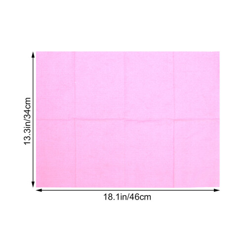3Pcs Pink Oral Bibs Waterproof Paper with Polyethylene Backing 2