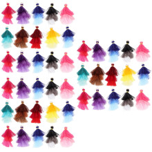 60Pièces Ornements Pompons Suspendus Multicouches Décoration
