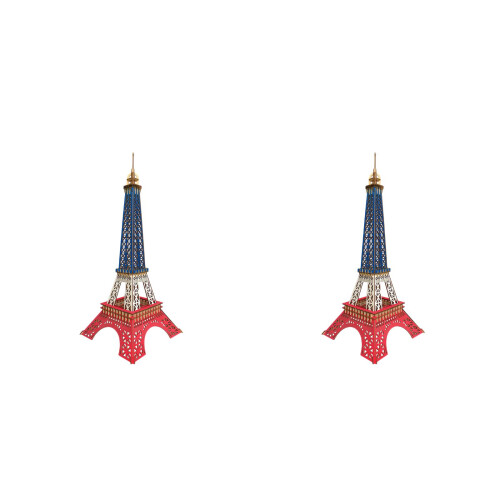 2Pièces Puzzles En Bois 3D Tour Eiffel Colorée Éducative Pour Enfants 1