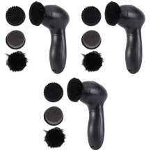 3Ensembles Kit Polisseur Électrique Cuir Chaussures Brosse Noir