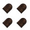 4Pcs Solid Wood Outlet Covers Dark Brown Switch Protection Wall Plates 4