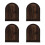 4Pcs Solid Wood Outlet Covers Dark Brown Switch Protection Wall Plates 5