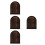 4Pcs Solid Wood Outlet Covers Dark Brown Switch Protection Wall Plates 7