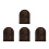 4Pcs Solid Wood Outlet Covers Dark Brown Switch Protection Wall Plates 8