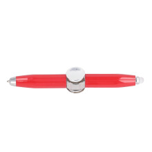 Stylo-bille à stress en métal avec LED, rouge