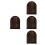 4Pcs Solid Wood Outlet Covers Dark Brown Switch Protection Wall Plates 9
