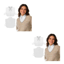 2Pièces Détachable En Coton Pour Robe Et Chemise Femme