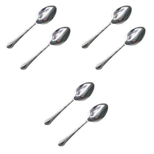 6Pièces Cuillères Accessoires Argent Magie Scène Performances