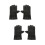 2Paires Chauffants Électriques Noir Ajustables Tactiles 6
