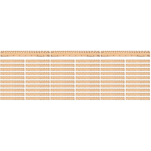 60Pièces Règles En Bois Beige Pour Mesure Et École