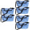 3Pcs Durable Baby Stroller Organizer Caddy Blue Polyester Travel Pouch 6