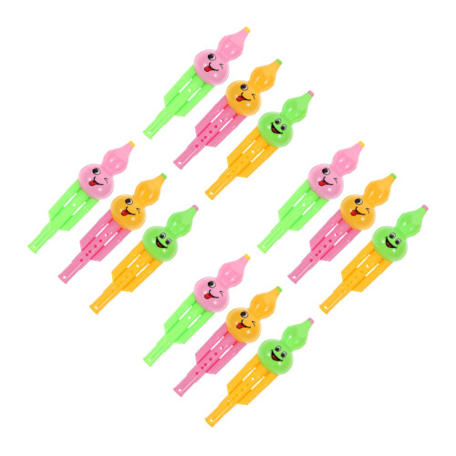 12Pièces Clarinettes Plastique Multicolores Mini Jouets Sûrs