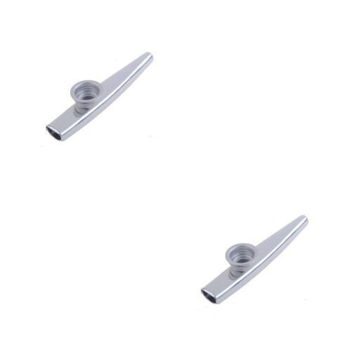 2Pièces Kazoo Métal Argent Ukulélé Aluminium 1
