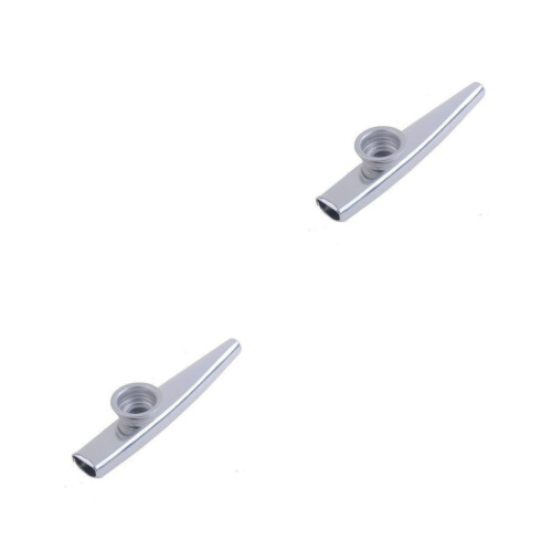 2Pièces Kazoo Métal Argent Ukulélé Aluminium 2
