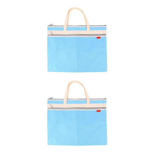 2Pièces Étui À Documents A3 Bleu Ciel Pochette