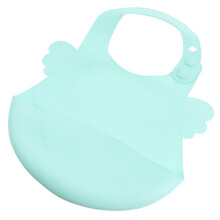 Bavoir Bébé Réglable Silicone Vert Étanche Confortable Fragile