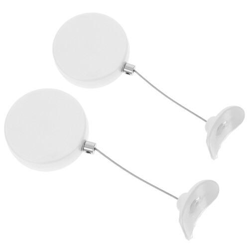 8Pcs Automatic Retractable Steel Security Cable Locks White for Tools 1