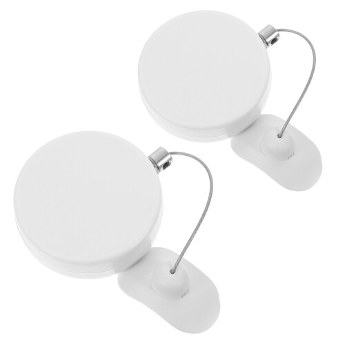 8Pcs Automatic Retractable Steel Security Cable Locks White for Tools 2