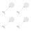 8Pcs Automatic Retractable Steel Security Cable Locks White for Tools 8