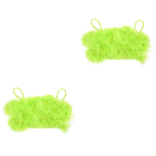 2Pièces Camisole Crop Vert Fluffy Femme Pour