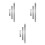 3Sets Cork-Backed Metal Drawing Ruler Set for School and Office Use 5