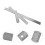 3Sets Cork-Backed Metal Drawing Ruler Set for School and Office Use 10