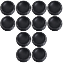 12Pièces Stop Roulettes Bureau Noir Protection Sol Caoutchouc