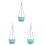 3Pièces Pot Suspendu Mural Panier Auto-Arrosage Décor Plantes 1