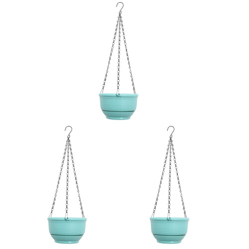 3Pièces Pot Suspendu Mural Panier Auto-Arrosage Décor Plantes