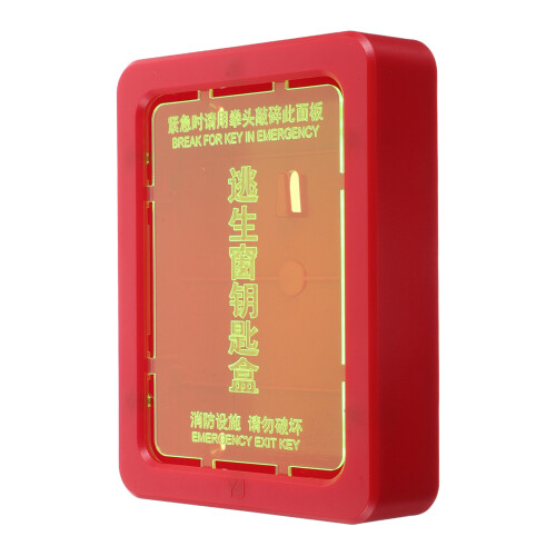 2Pcs Red Outdoor Key Lock Box Wall Mount Fire Safety Storage 2