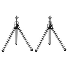 2Pièces Porte Lampe Pêche Trépied Repliable Rotation 360 Argenté