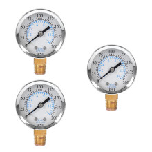 3Pièces Manomètres De Air 50Mm 0-14 Bar Double Échelle
