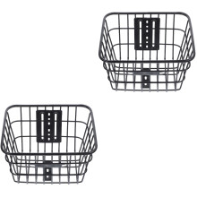 2Pièces Panier Métallique Noir Pliable Pour Rangement