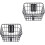 2Pièces Panier Métallique Noir Pliable Pour Rangement 1